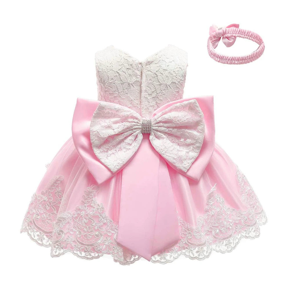 Maxy Hot Selling 0-5 Years Girl Dress Red Princess Party Dresses For Baby 1 year Girls Toddler Christening Gown Newborn Kids Clothes