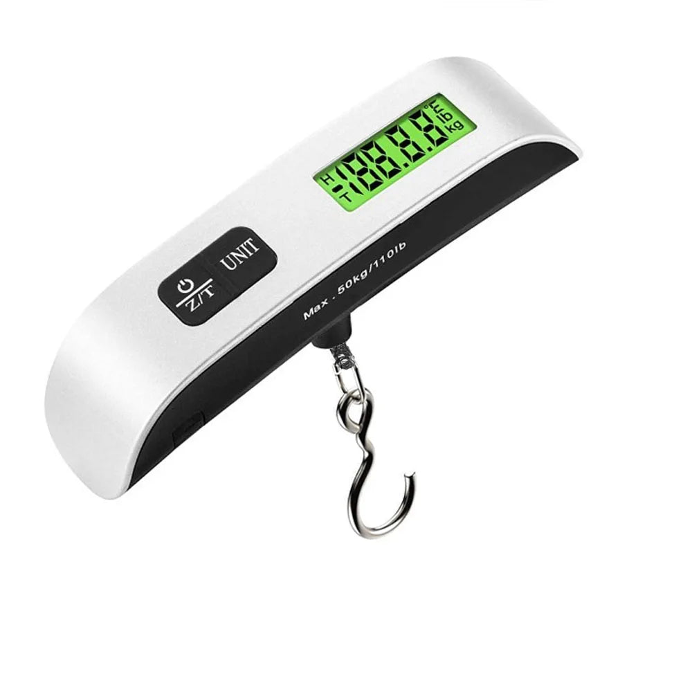 Maxy 50kg Portable Hanging Scale Electronic Hand Luggage Scale Digital Display Suitcase 110lb Travel Baggage Bag Weighing Tools