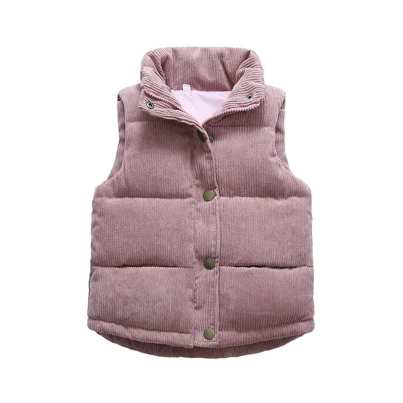 Winter Baby Boys Warm Thicken Vest Cotton Waistcoat Outerwear Kids Clothes Coat Autumn Children Jackets Toddler Girls Vest Tops