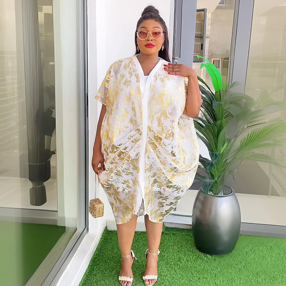 Maxy African Dresses for Women Traditional Africa Clothing Dashiki Ankara Outfits Gown Abayas Robe Muslim Kaftan Maxy Long Dress