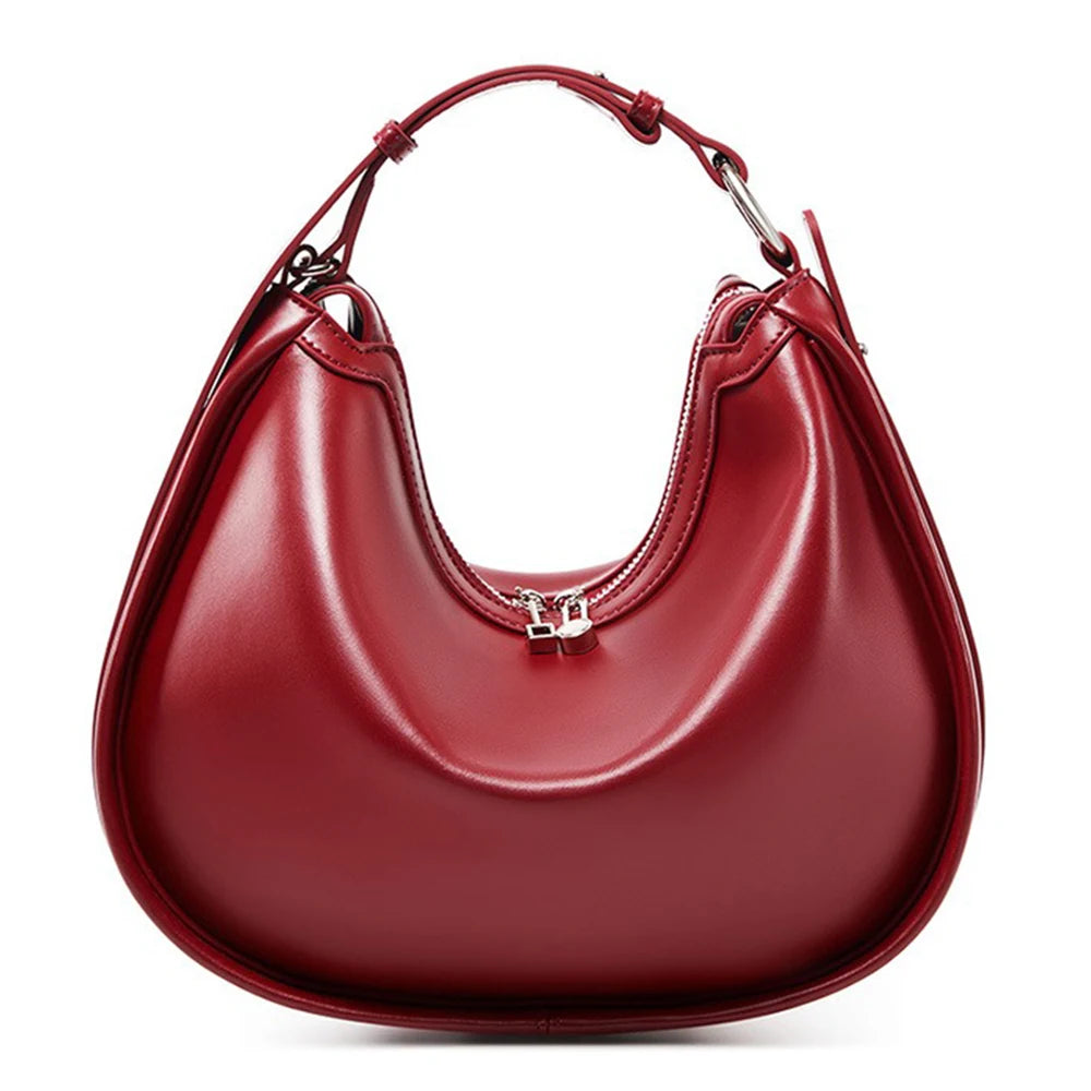 Maxy Zency Premium Genuine Leather Women's Handbag Luxury Hobo Bag Large Capacity Fashion Shoulder Bolsa for Wife Lover Girl Gift Sac