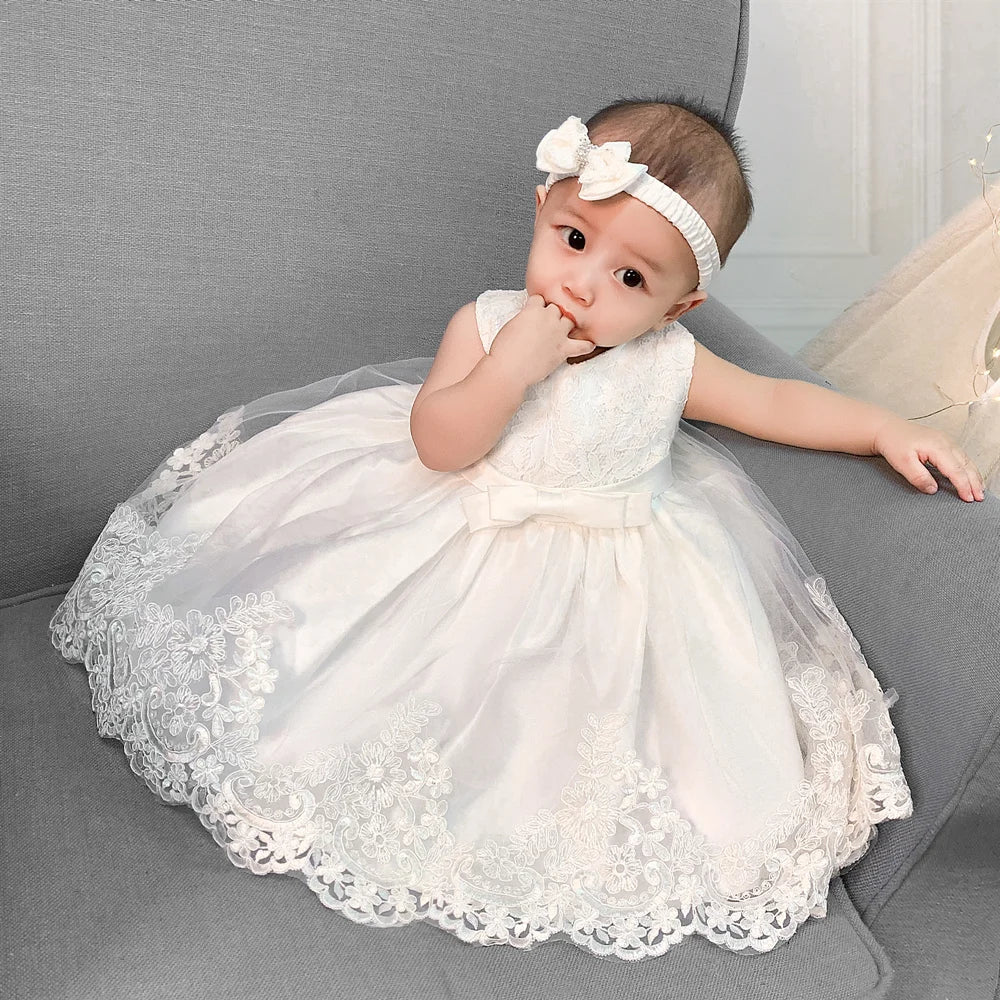 Maxy Hot Selling 0-5 Years Girl Dress Red Princess Party Dresses For Baby 1 year Girls Toddler Christening Gown Newborn Kids Clothes