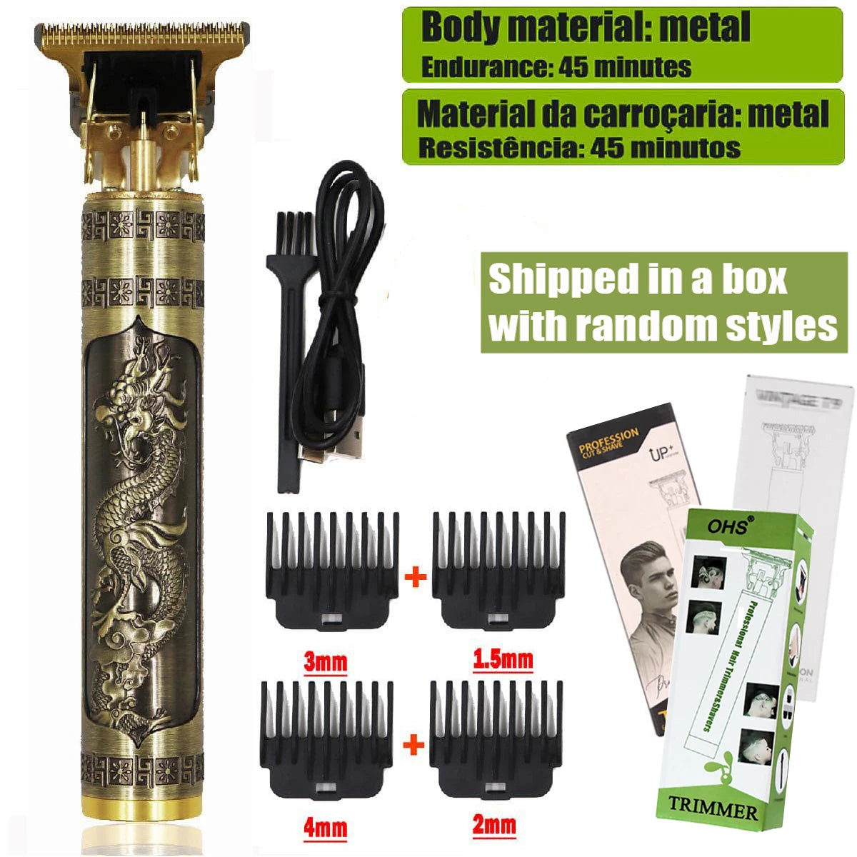 Maxy New Retro T9 Hair Clipper For Men, Electric Shaver, Rechargeable Hair Clipper, Portable Cordless Beard Trimmer