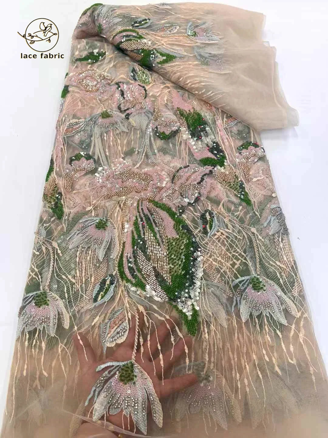 Maxy Lace Fabric High Quality Lace French Sequins Groom Embroidery Nigerian For Women Wedding Party Dress Fabric 5 Yards