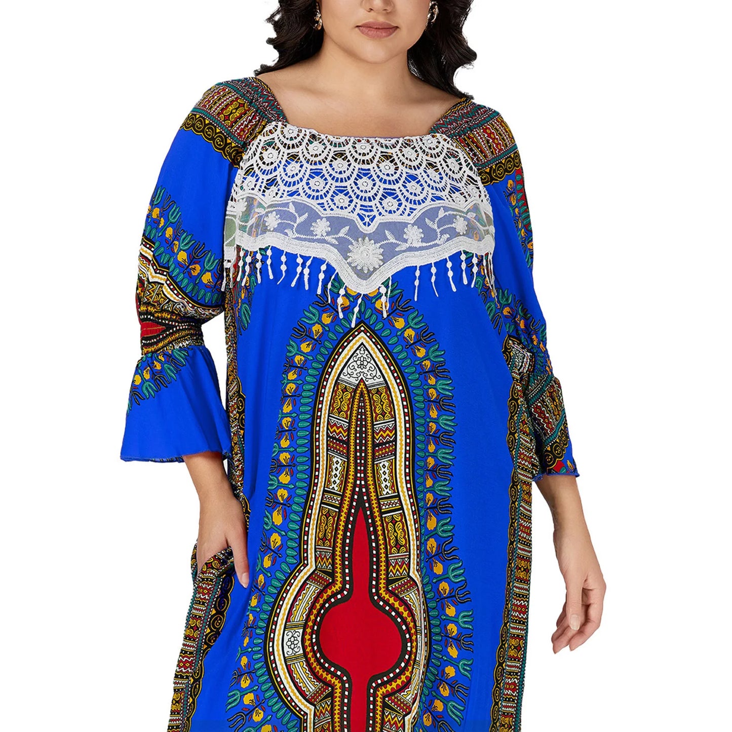 Maxy Plus size Moroccan Traditional Dress cotton Abaya marocain Kaftan African Beach Home Dashiki Loungewear African Dresses For Women