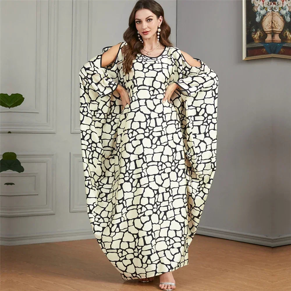 Maxy Ramadan Abayas for Muslim Women Casual Bat Sleeve Maxy Dress Turkey Arab Robe Dubai Islam Kimono Jalaiya Caftan Party Gowns