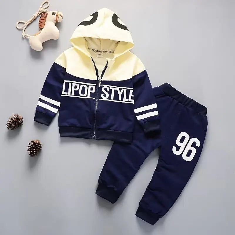 Maxy Kid Boy Clothes Set Children Girls Letter Printed Sweatshirt Top and Pants Bottom 2PCS Suit Baby Long Sleeve Tracksuits