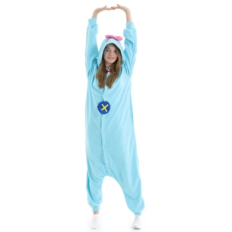 Maxy Blue animal Kurumi adults' onesies women men pajamas Halloween costumes cosplay jumpsuit Christmas gift