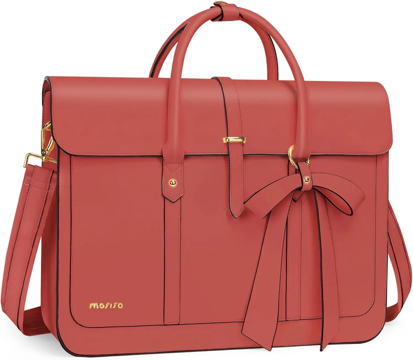 Maxy 13.3 14 15 16 17.3-inch Laptop Bag for MacBook Air Pro M3 M2 Notebook Women PU Leather Tote Laptop Shoulder Bag Backpack Handbag