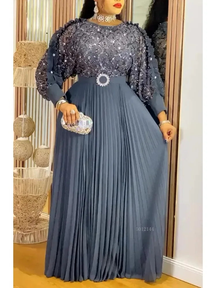 Maxy Fashion African Party Dresses For Women Dubai Ankara Wedding Evening Gown Plus Size Elegant Turkey Maxy Dress
