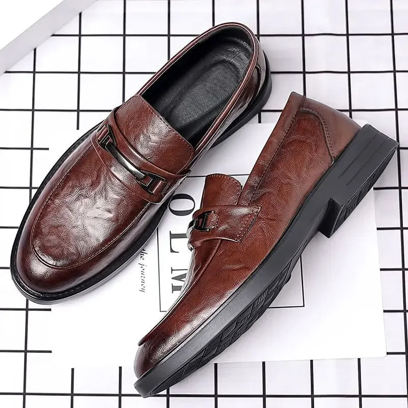 Amay Dress Shoes Man Natural Gumrukfree Genuine Leather Social Shoe for Men Official Business Clothing Italian Cheap Liquidation New