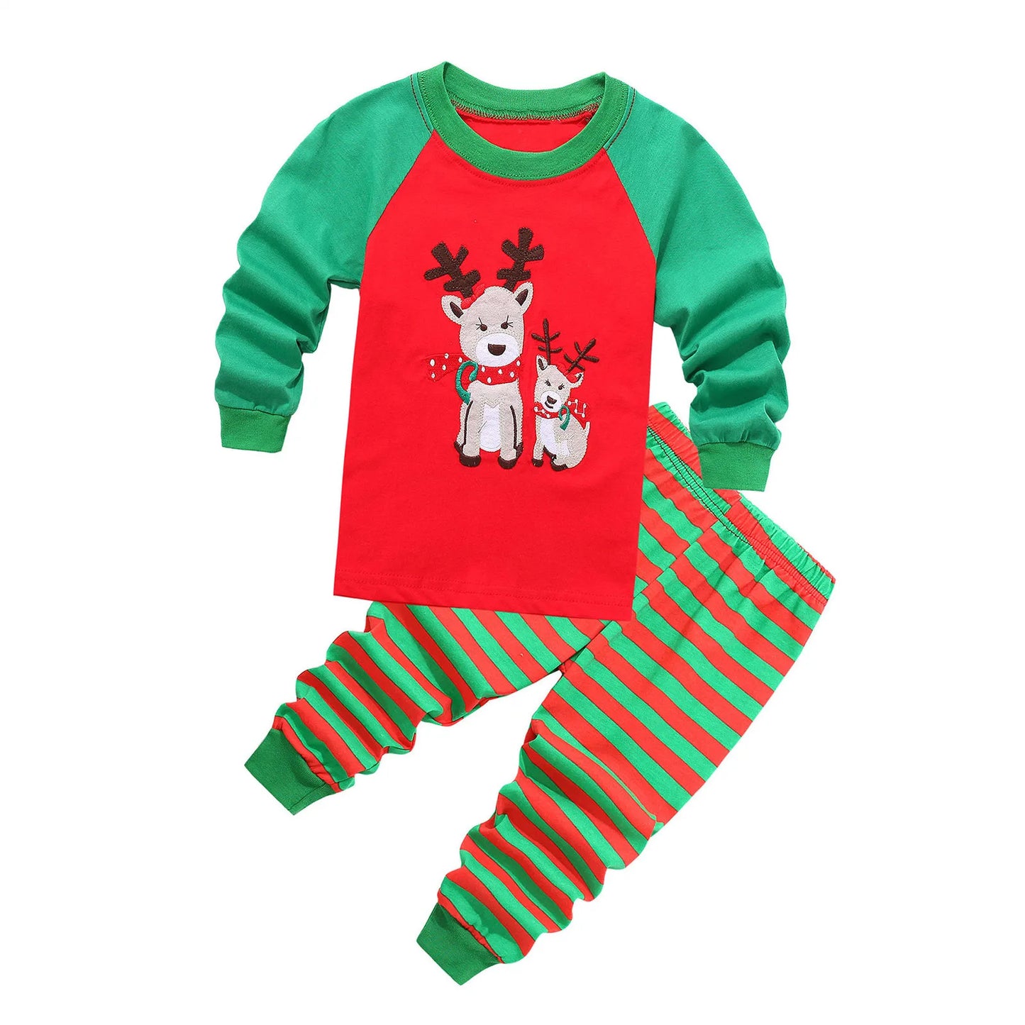 Maxy Christmas Baby Pajamas For Girls Boys Santa Claus XMAS Pajamas Set Cotton Pjs Toddler New Year Sleepwear Kids Clothes Casual Set