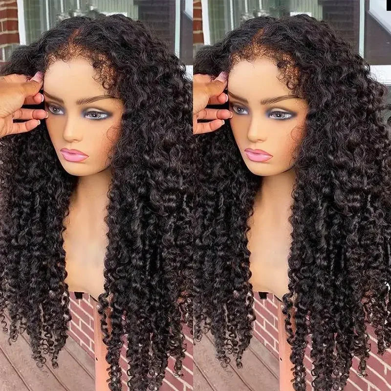 Maxy 250 Density Afro Kinky Curly Wig 13x6 Had Frontal 100% Human Hair 4c Edges 13x4 Deep Wave Lace Front Cheap Wigs For Women on sale