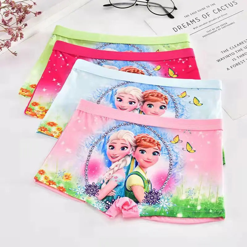 Babs 3pcs Anime Disney Frozen Children Underwear Kawaii Elsa Anna Princess Girl Underwear Cartoon Shorts Kids Gifts