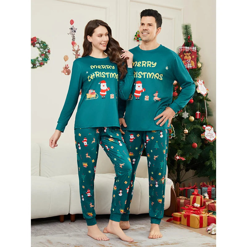 Christmas Family Matching Outfits 2024 New Mom Dad Kids Xmas Pajamas Clothes  Baby Rompers Casual Sleepwear Family Look Pyjamas