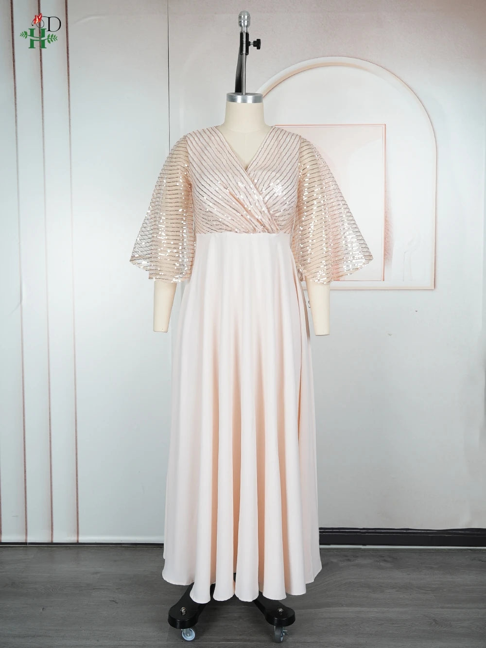 Amay H&D For African Women Plus Size Clothes Luxury Wedding Party Maxy Fashion Dresses Evening Gown Turkey Sequin Robe Dress New