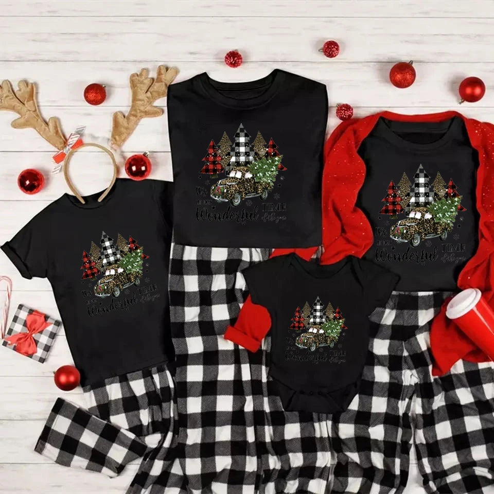 Maxy Christmas Family Pajamas Set Mother Father Kids Matching Outfits Baby Romper Soft Sleepwear Family Look