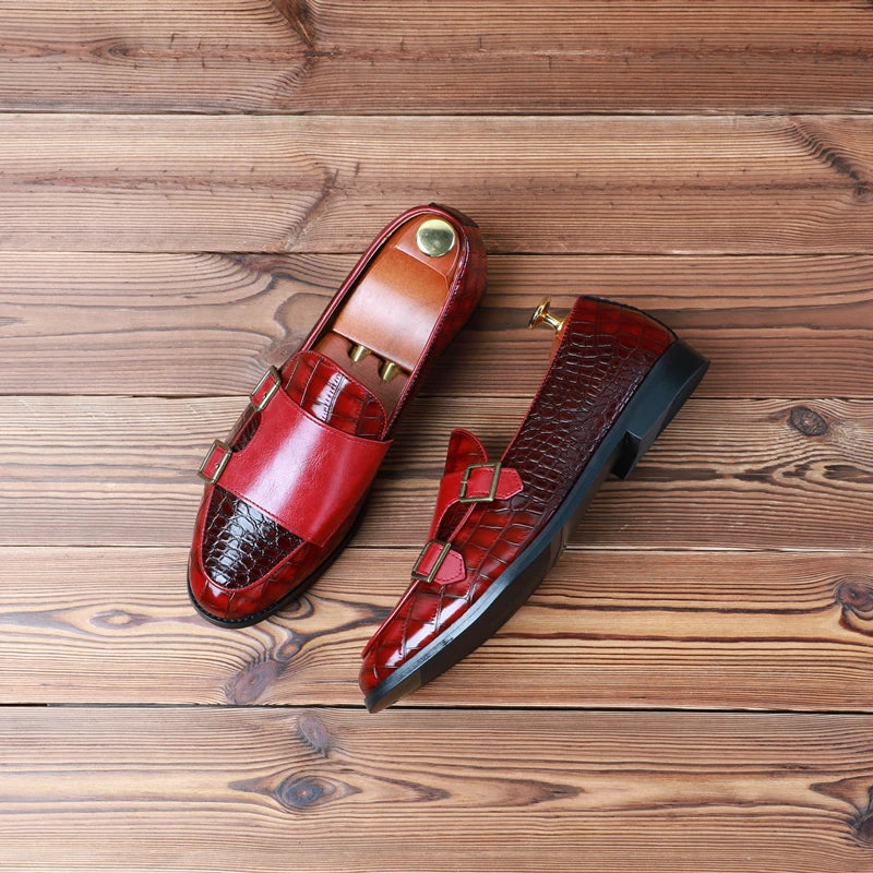 Amay New Spring Fashion British Men Casual Shoes Crocodile Designer Formal Dress Leather Shoes Business Work Loafers Italian Wedding