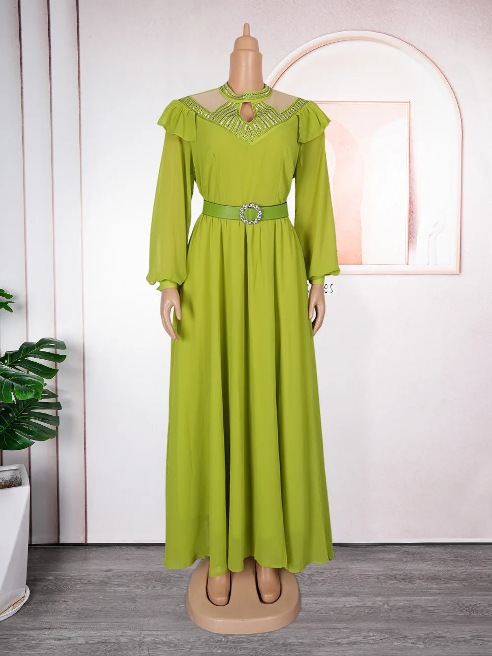 Amay Plus Size Evening Dresses for Women Luxury Diamonds Wedding Party Gown Ankara Dashiki Clothing Turkey Kaftan Robe