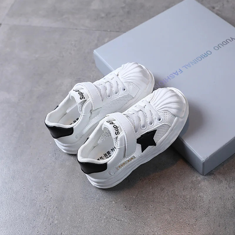 Macy Kids Shoes Baby Little Girls Boys Anti-Slip Soft Rubber Bottom Baby Sneaker Net Flat Shoes Off White Shoes Toddler Shoes