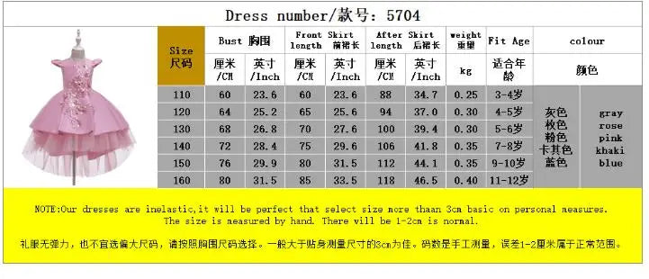 Maxy Girls Dress Kids Dresses Little Princess Flower Girl Dress Long Wedding Gown Children Christmas Party Clothing 1 2 3 6 8 Years