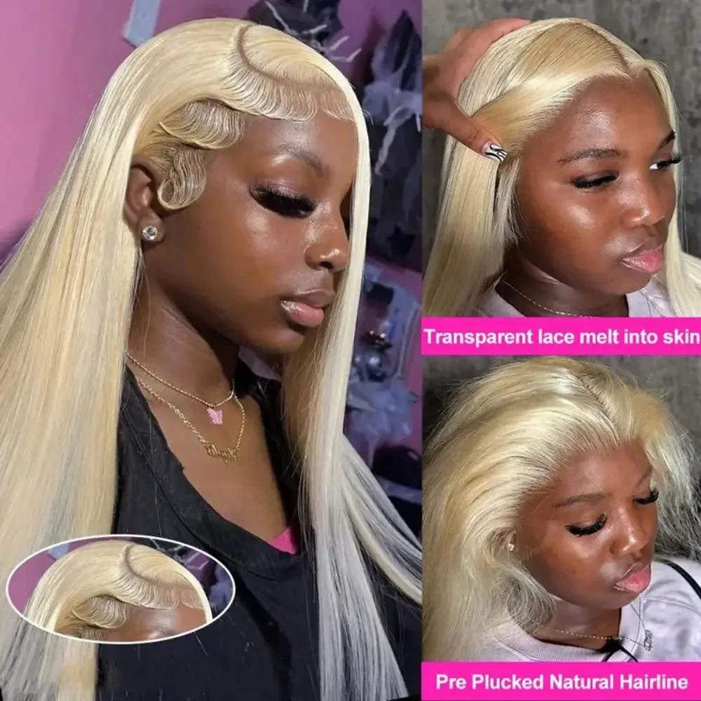 Maxy High Density Honey Blonde 613 Colored Bone Straight Human Hair 13x4 Max Lace Frontal Wig 13x6 HD Lace Front Wigs For Women