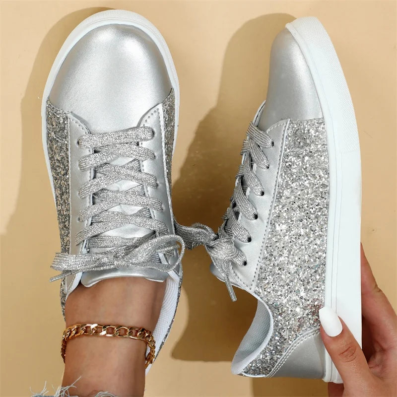 Amay Hot Fashion Red Women's Sneaker Comfortable Flat Low Cut Casual Sneaker Shoes Women Autumn Mirrors Plus Size 46 Skateboard Shoes