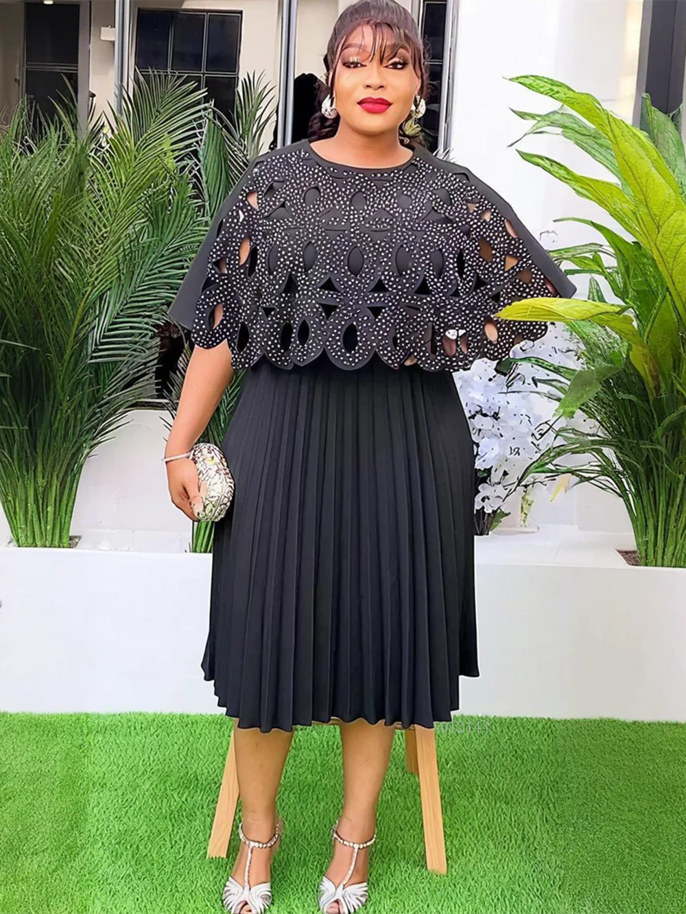 Maxy Elegant African Dresses for Women Dashiki Ankara Office Lady Outfits Robe Plus Size Turkey Evening Party Long Dress
