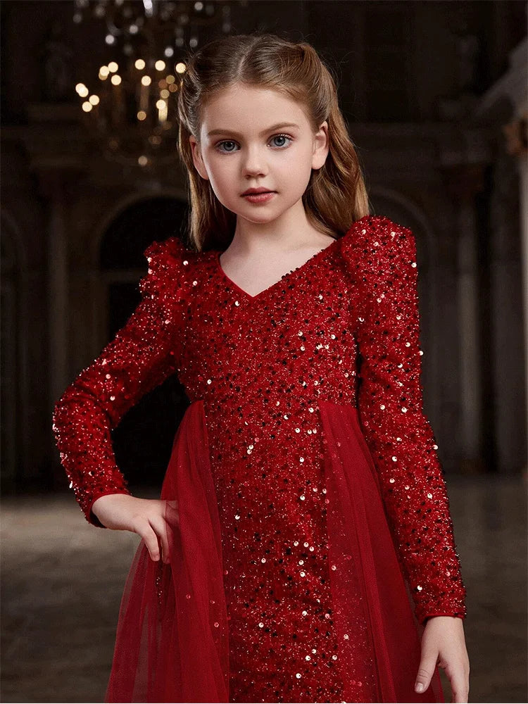 Maxy Princess Flower Girl Dresses for Wedding Flower Girl Dress Ball Gown Tulle Off Shoulder Birthday Wedding Party Dresses