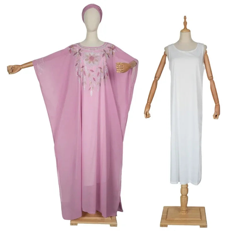 Maxy Abayas For Women Dubai Luxury Chiffon Boubou Muslim Fashion Caftan Marocain Wedding Evening Party Dresses African Clothes