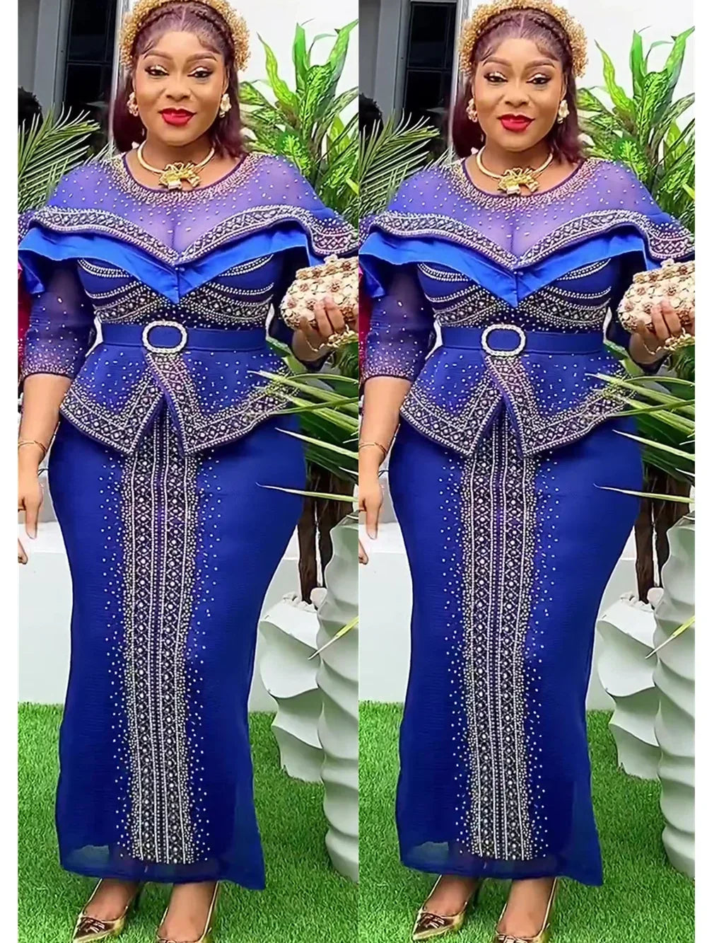 Elegant African Dresses for Women 2025 New Africa Clothing Plus Size Turkey Wedding Party Long Dress Dashiki Ankara Outfits Robe