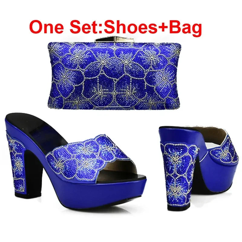 Maxy New Arrival Elegant Shoes and Bag Sets for Women African Matching Shoes and Bags Italian in Women Wedding Shoes Bride