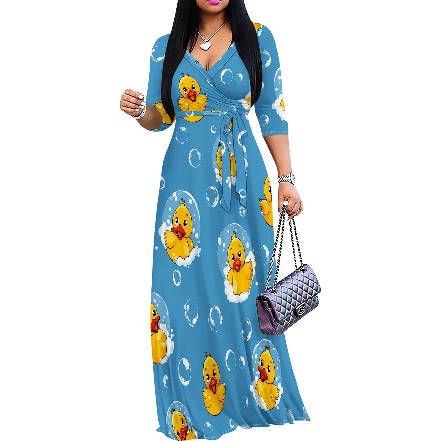 Maxy Bold Tiger Print Maxy Dress for Women S-3XL - Fierce Animal Pattern Dress, Perfect for Casual Wear