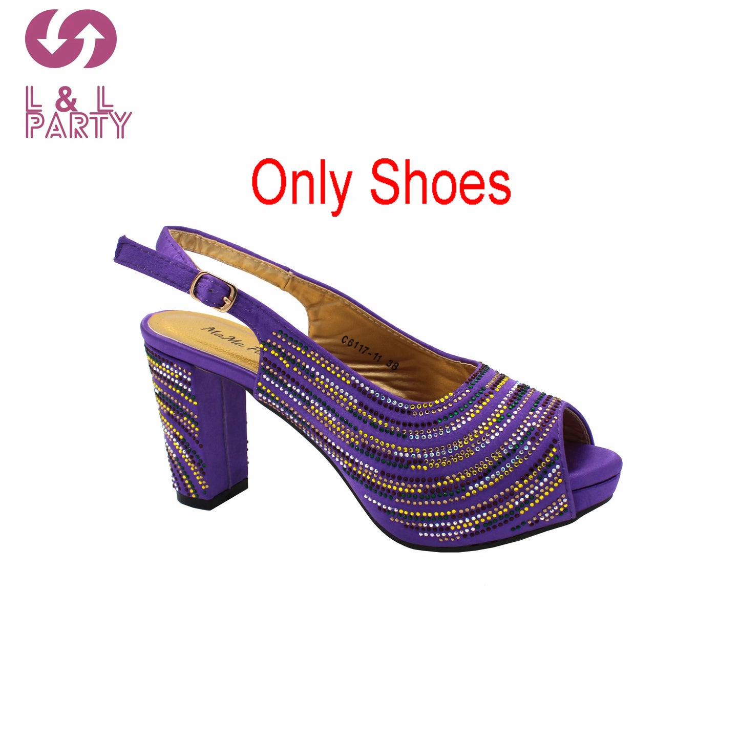 Maxy Mature Style New Design Women Shoes and Bag Set in Purple Color Super High Heels Pumps for Wedding Party