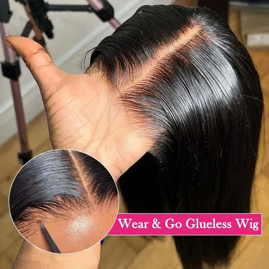 Maxy 13X4 Glueless Wig Human Hair Ready to Wear Pre-Cut Lace Wear And Go Glueless Wigs Straight Lace Front Human Hair Wig For Women