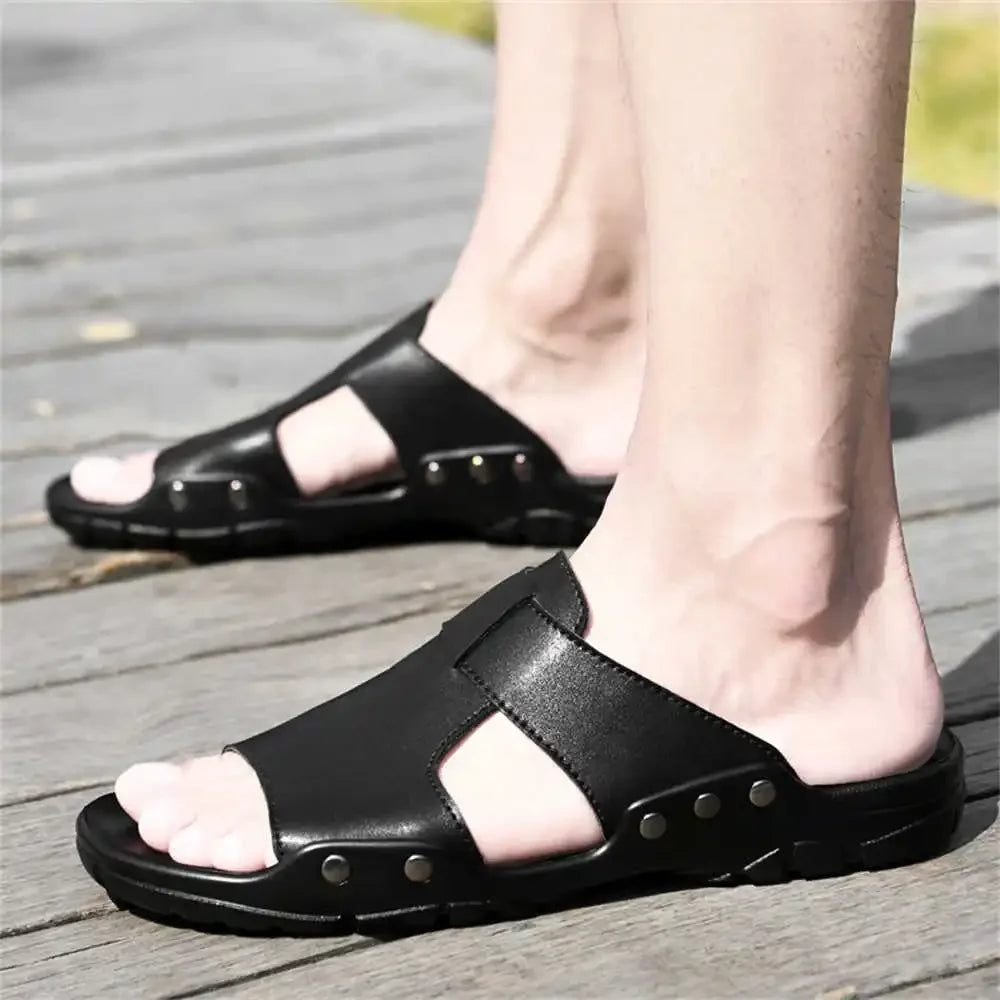 Amay Genuine Leather Living Room Bathroom Sandals Man Basketball Shoes Slippers Are Soft Sneakers Sport Comfort Nice Teniss