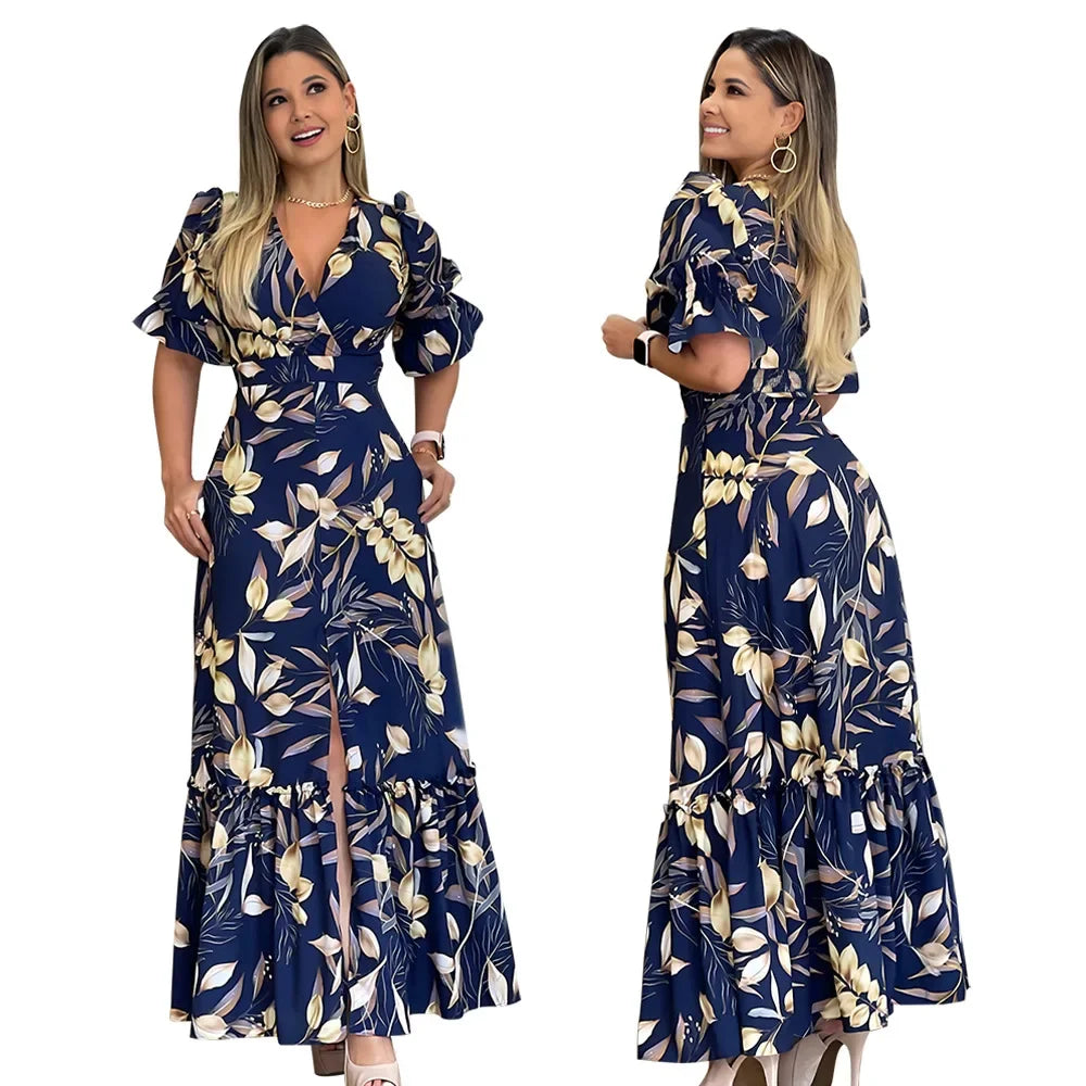 Elegant  Dresses For Women 2025 Spring Summer Dashiki Maxi Dress Ladies Traditional African Clothing Fairy Dreaes