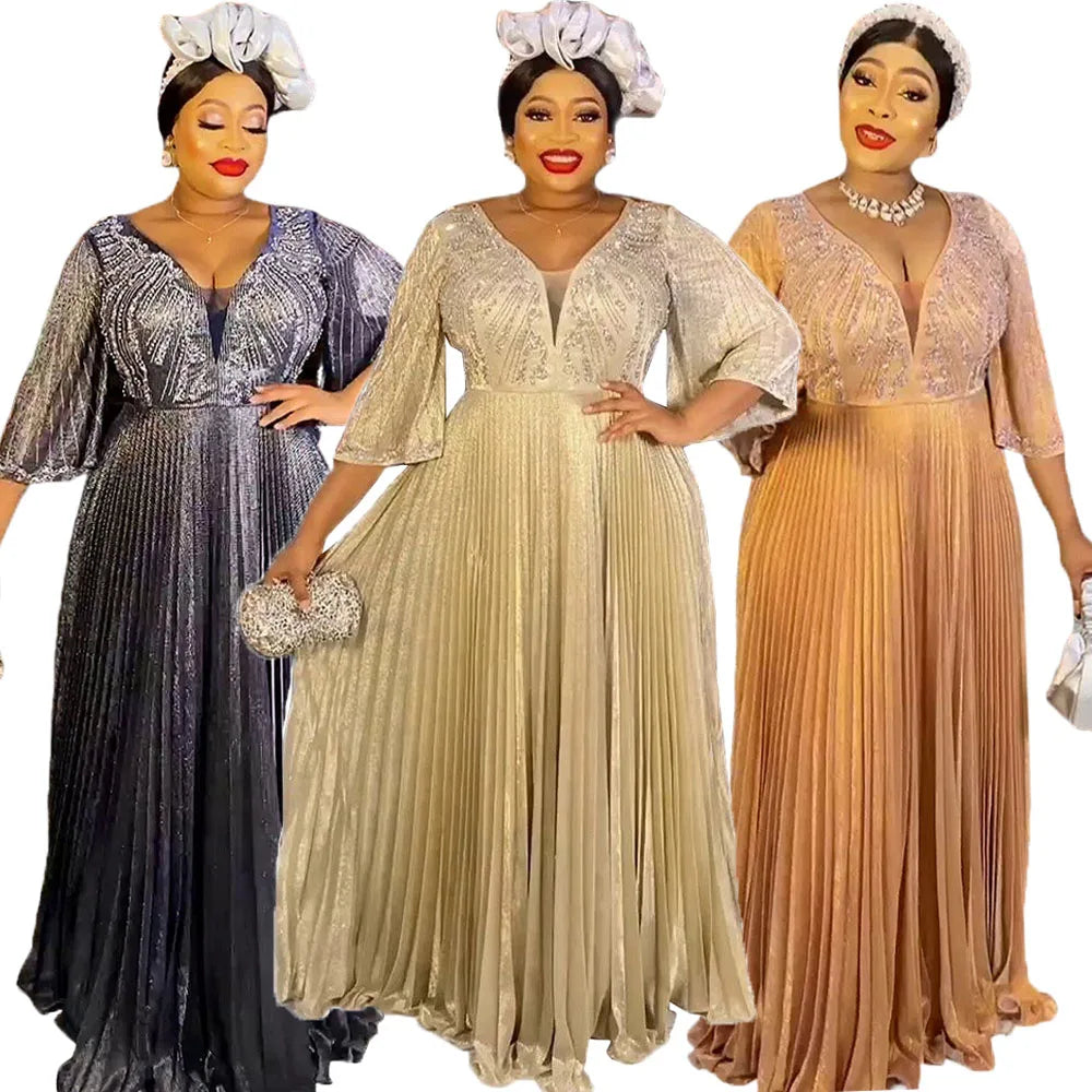 Amay Plus Size African Party Long Dresses for Women New Dashiki Ankara Wedding Evening Gowns Turkey Outfits Robe Africa Clothing