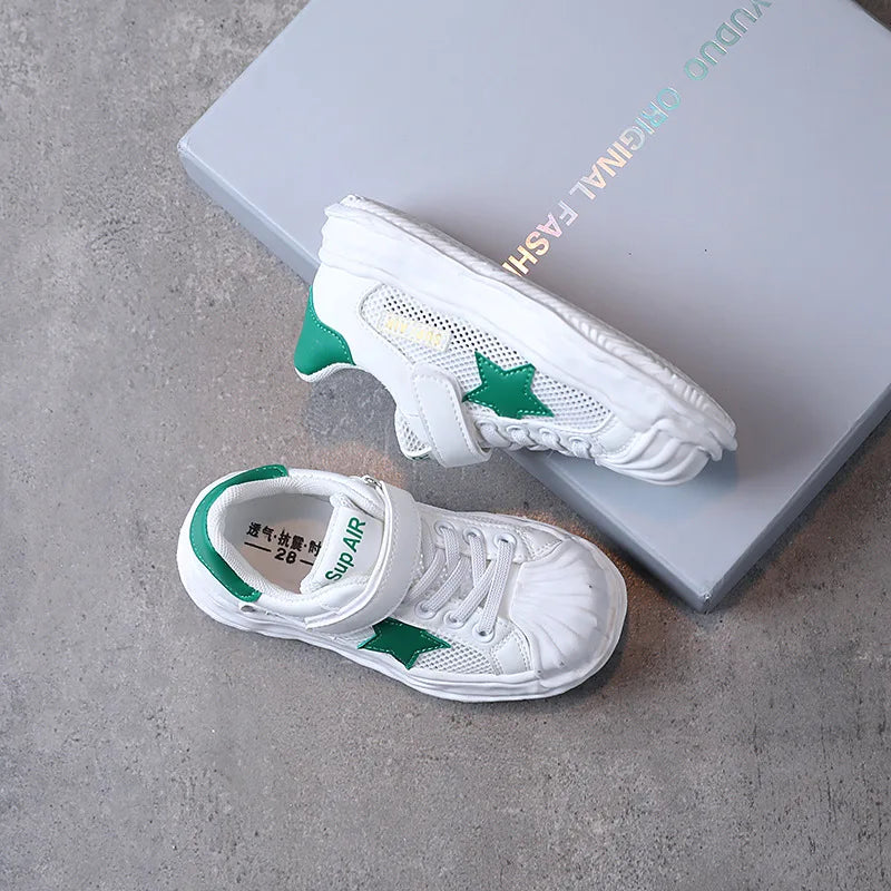 Macy Kids Shoes Baby Little Girls Boys Anti-Slip Soft Rubber Bottom Baby Sneaker Net Flat Shoes Off White Shoes Toddler Shoes