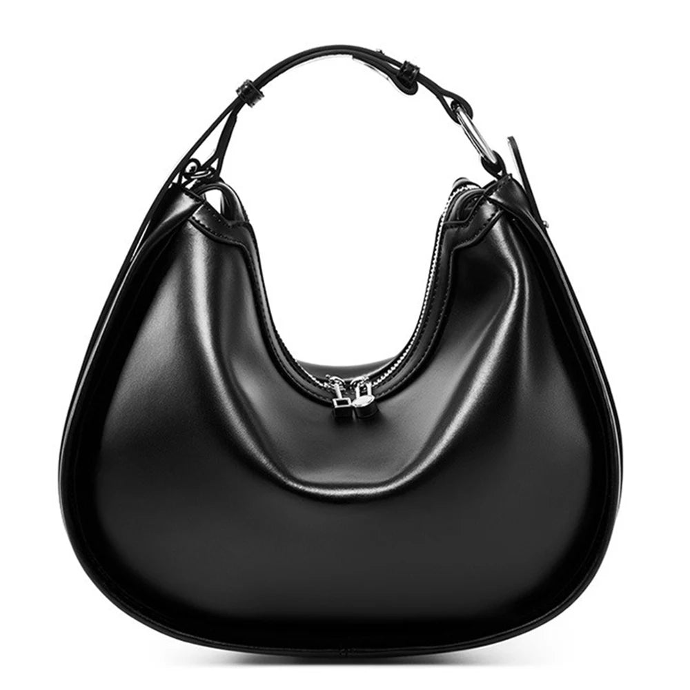 Maxy Zency Premium Genuine Leather Women's Handbag Luxury Hobo Bag Large Capacity Fashion Shoulder Bolsa for Wife Lover Girl Gift Sac