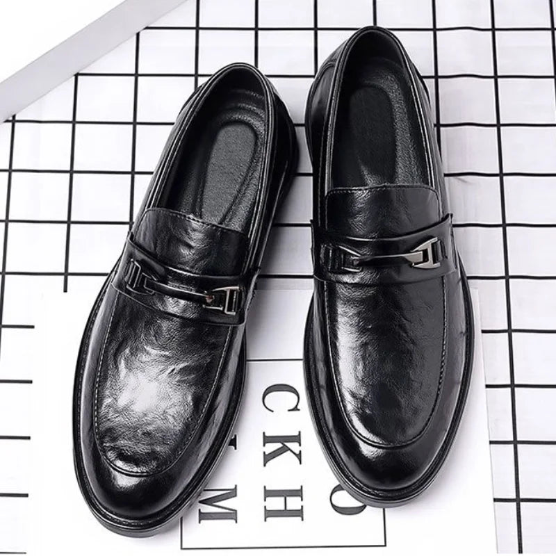 Amay Dress Shoes Man Natural Gumrukfree Genuine Leather Social Shoe for Men Official Business Clothing Italian Cheap Liquidation New