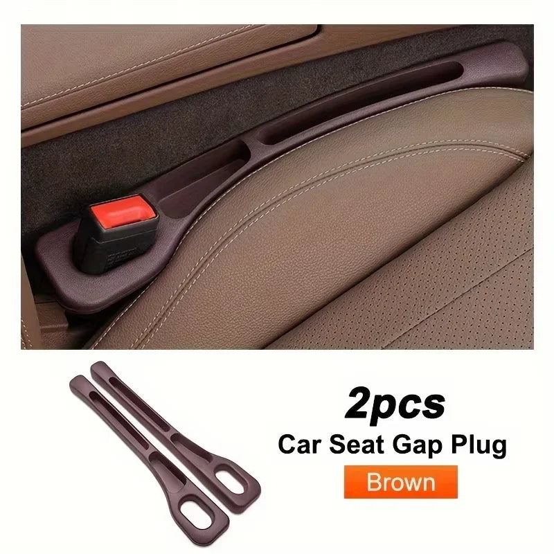 Maxy 2Pcs Car Seat Gap Plug Strip Proof Seat Gap Storage Organizer Side Seam Car Gap Filler Leak Interior Decoration Universal