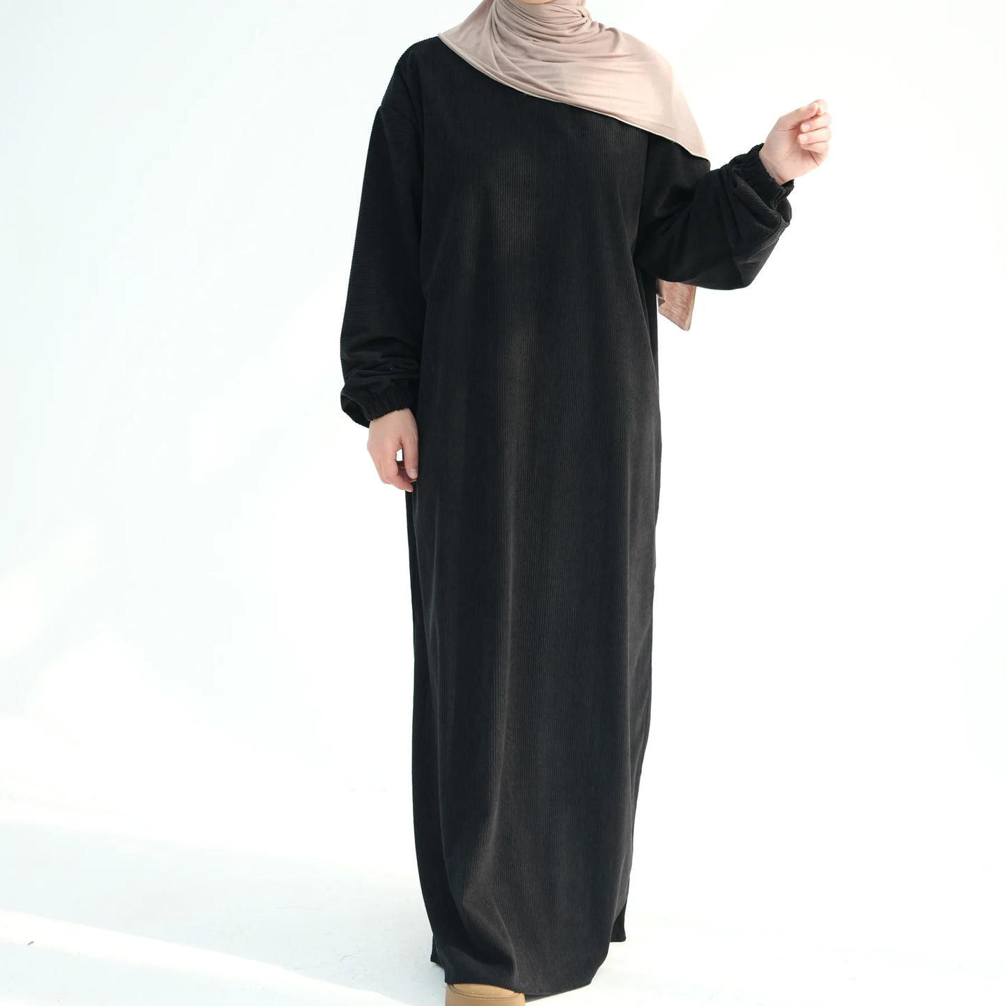 Maxy Closed Abaya Sweatshirt Muslim Dress Plain Casual Abayas for Women Dubai Traditional Turkey Islamic Clothing Kaftan Hijab Robe