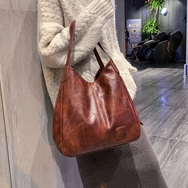 Maxy Women's Handbags Soft PU-Leather Shoulder Bags Ladies All-matching Shopping Dating Bag Large Capacity Crossbody Bag Gift
