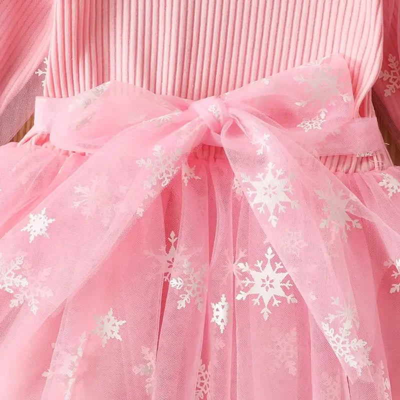 Maxy Disney Elsa Princess Dress Girl Dress Up Spring Autumn Long-sleeve Clothes Kids Gauzed Children Frozen Elsa Birthday Party Dress