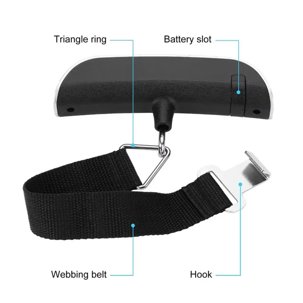 Maxy 50kg Portable Hanging Scale Electronic Hand Luggage Scale Digital Display Suitcase 110lb Travel Baggage Bag Weighing Tools