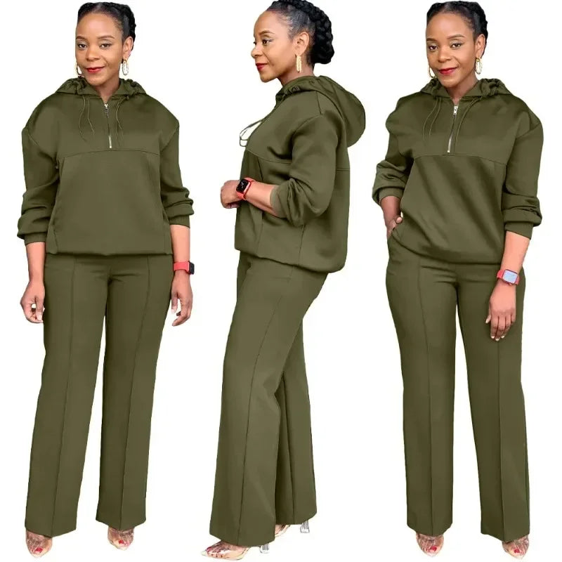 Babs Long Sleeve Women Set Loose Long Sleeve Hoodies Pant Suits Spring 2 Two Piece Sets Sporty Tracksuits Street Outfits