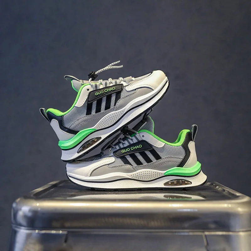 Maxy Children Sneakers Boys Casual Sneakers Kids Autumn New Mesh Breathable Casual Running Shoes Toddlers Design Platform Tennis Shoe