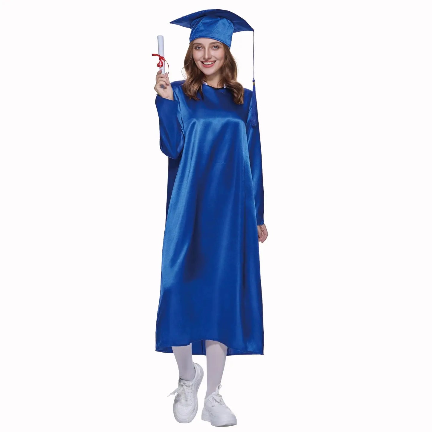 Maxy Unisex Graduation Cap Gown Tassel Set for Adult, High School & College Graduates Robe for Men Women Carnival Party