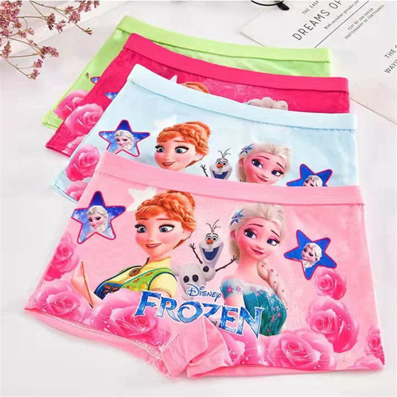 Babs 3pcs Anime Disney Frozen Children Underwear Kawaii Elsa Anna Princess Girl Underwear Cartoon Shorts Kids Gifts